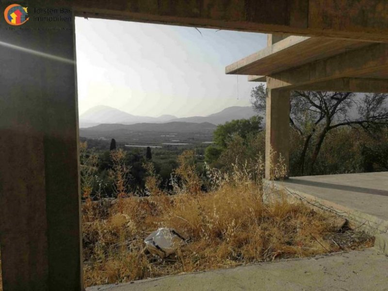 Kouses Kreta Kouse Villa im Bau - mit Blick auf die Messara-Ebene Haus kaufen